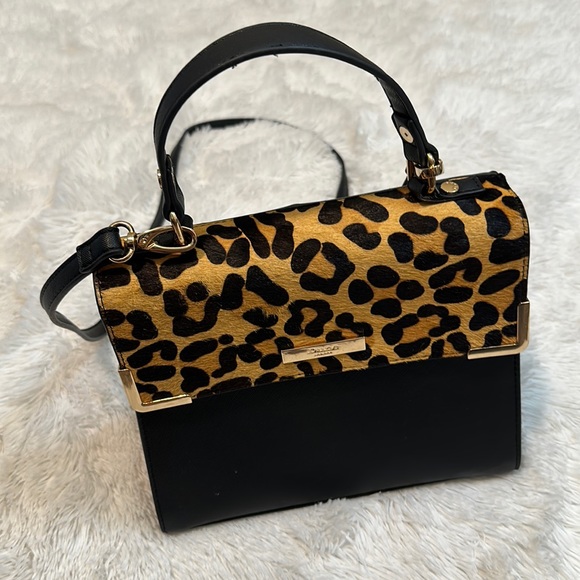 Dune London Handbags - 👛 Dune London Leather and Calf Hair Satchel Purse